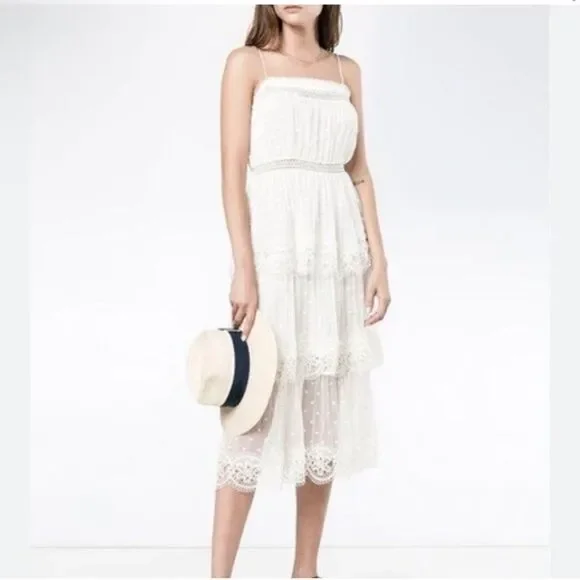 Zimmermann | Dresses | Nwot Zimmermann Silk Embroidered White Dress